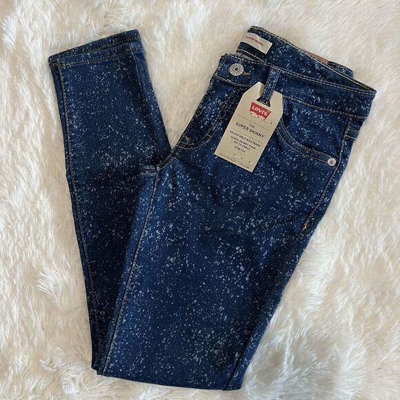 LEVI'S 710 Girl Jeans Super Skinny  Size 12 REG Stretch Adjustable Waistband - Picture 16 of 16